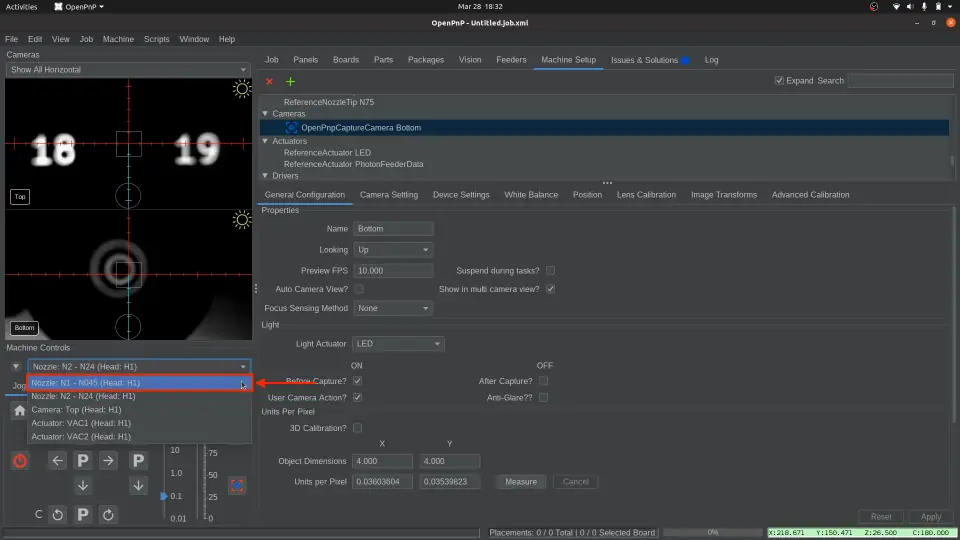 顶部相机到吸嘴偏移量 顶部相机到吸嘴偏移量