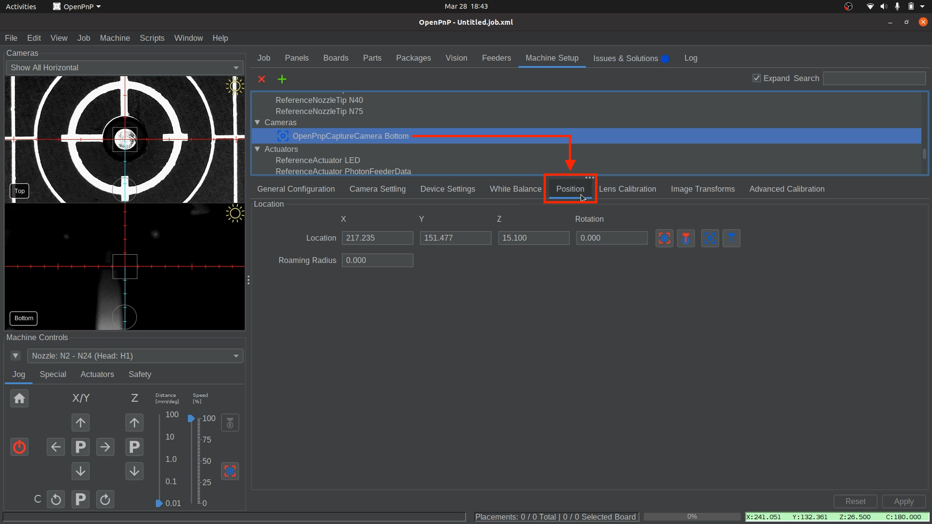 底部相机位置 底部相机位置