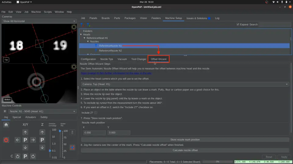 顶部相机到吸嘴偏移量 顶部相机到吸嘴偏移量