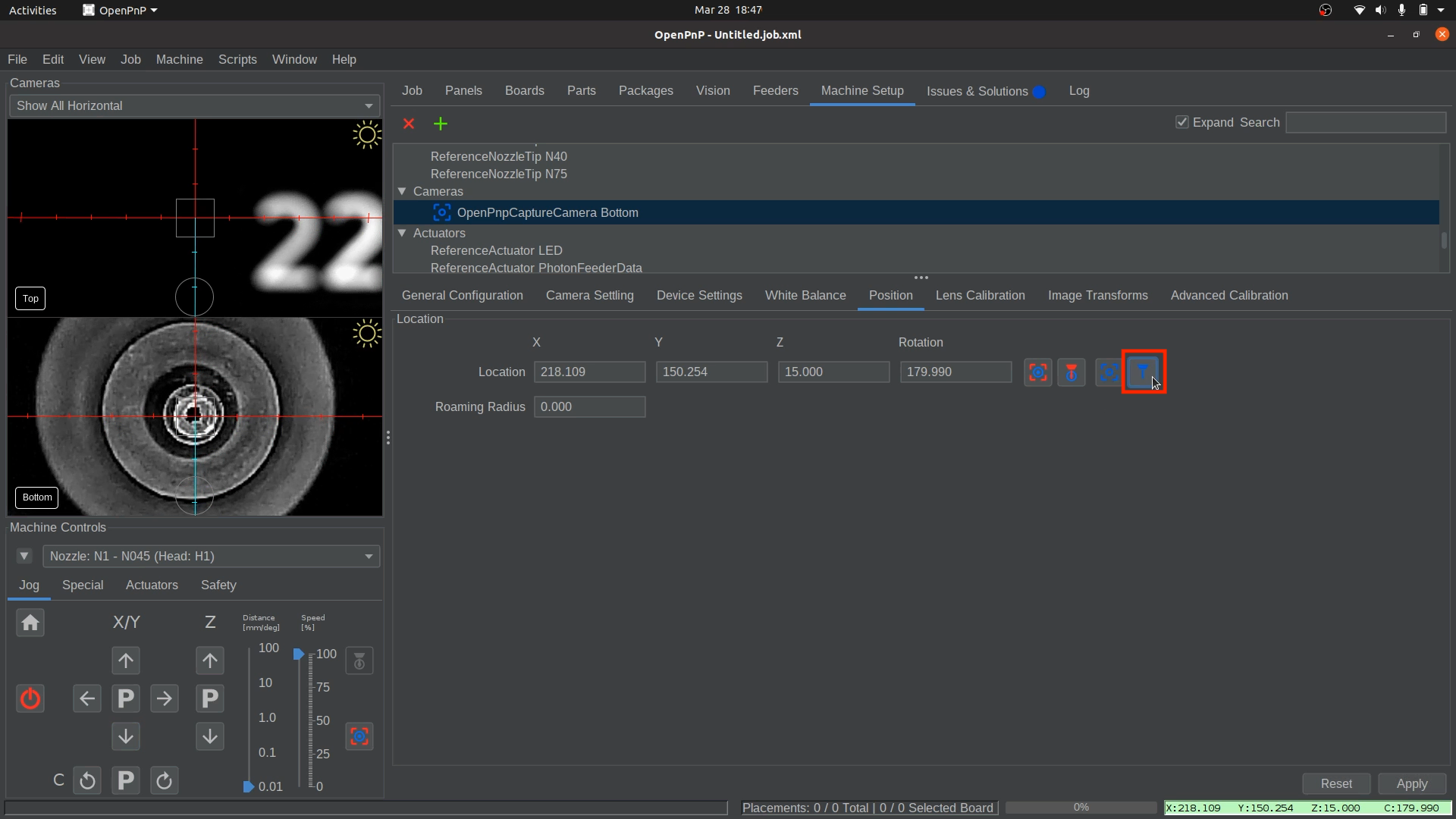 底部相机位置 底部相机位置