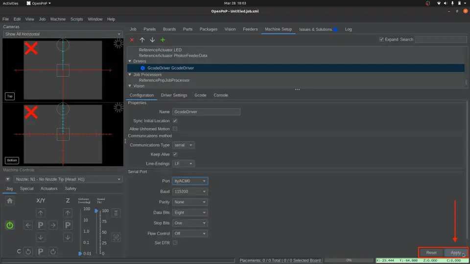 lumenpnp校准--连接至 LumenPnP 并配置底部相机 lumenpnp校准--连接至 LumenPnP 并配置底部相机