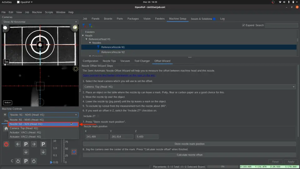 顶部相机到吸嘴偏移量 顶部相机到吸嘴偏移量