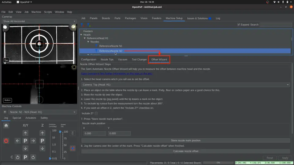 顶部相机到吸嘴偏移量 顶部相机到吸嘴偏移量