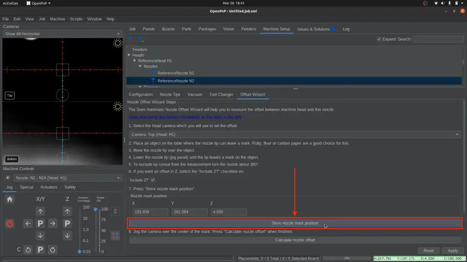 顶部相机到吸嘴偏移量 顶部相机到吸嘴偏移量