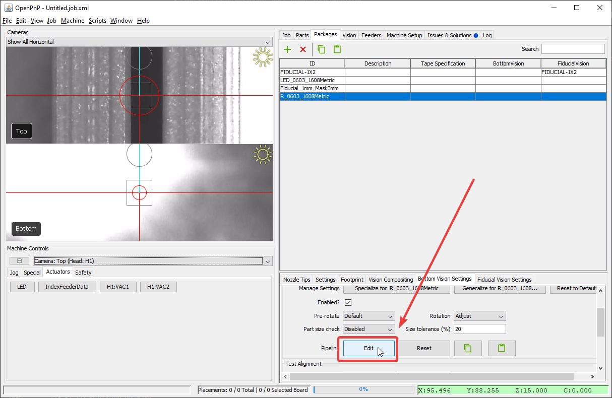 编辑流水线按钮