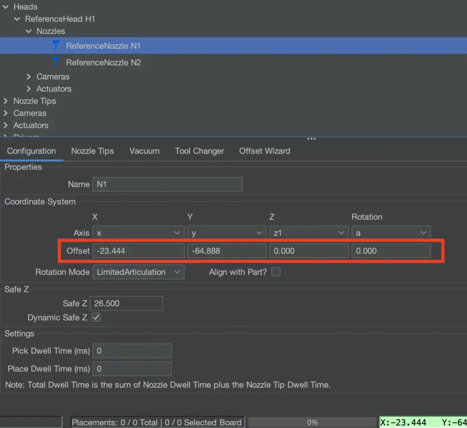 顶部相机到吸嘴偏移量 顶部相机到吸嘴偏移量